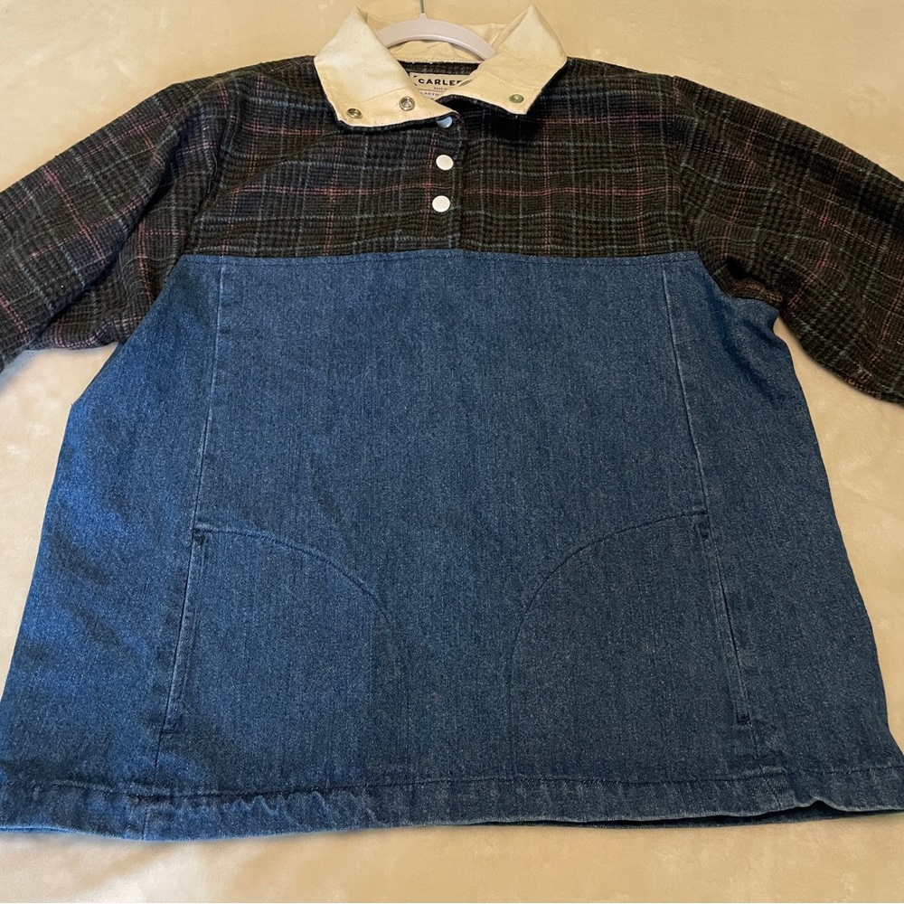 Anthropologie Carleen Denim Trucker Jacket XL - Picture 9 of 9